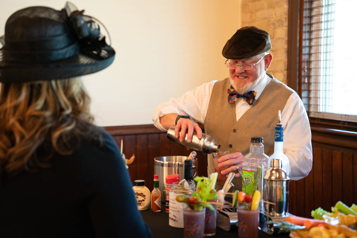 A bartender at an event