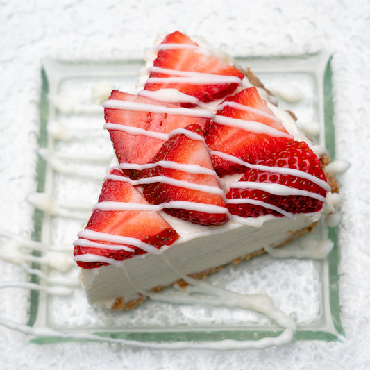 White Chocolate Strawberry Icebox Pie